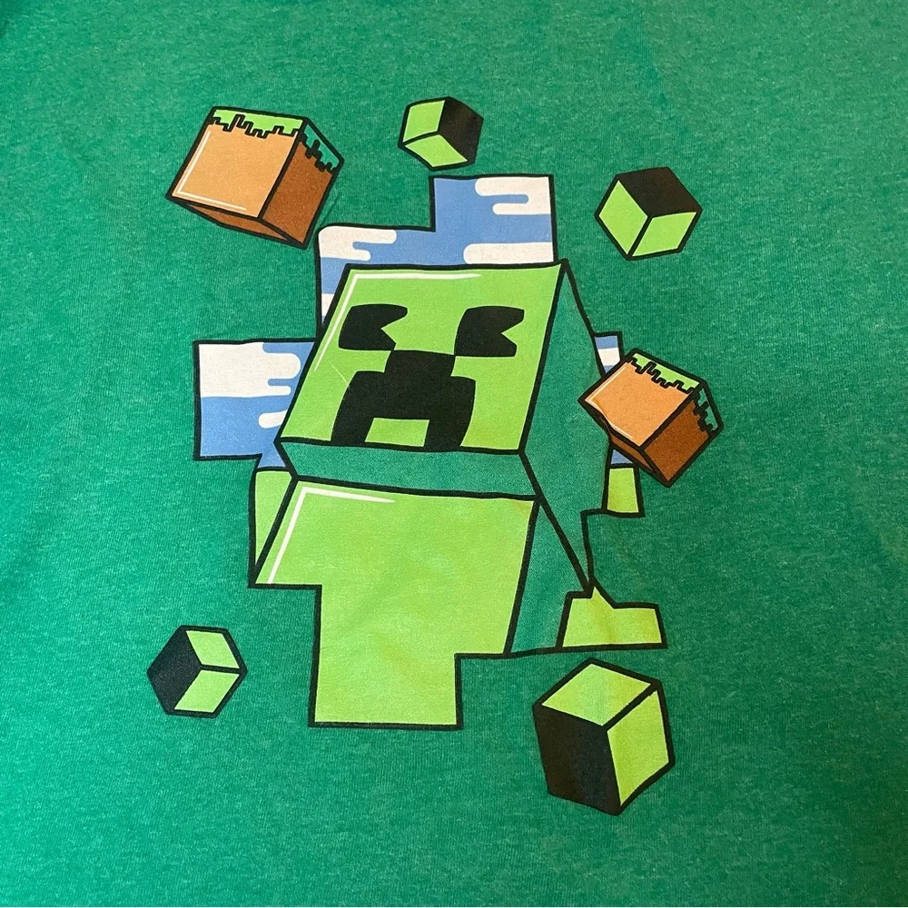 Minecraft Kids Green T-Shirt size Small